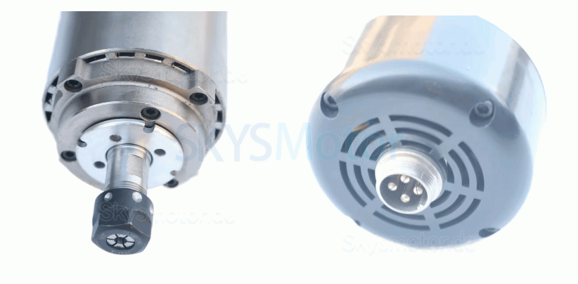 Spindelmotor CNC Luftgek&uuml;hlt Handi JGF-F80A-1.5KW 110V/220V/380V, 1,5kW, 24.000U/min, ER11-Spannzange, 400Hz